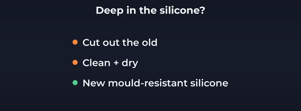 Replace bad silicone